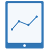 Analyze Data Icon Blue