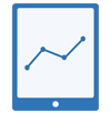 Analyze Data Icon Blue